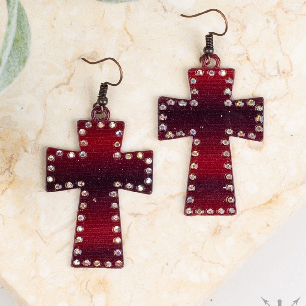 Southern Junkie Cross Earrings